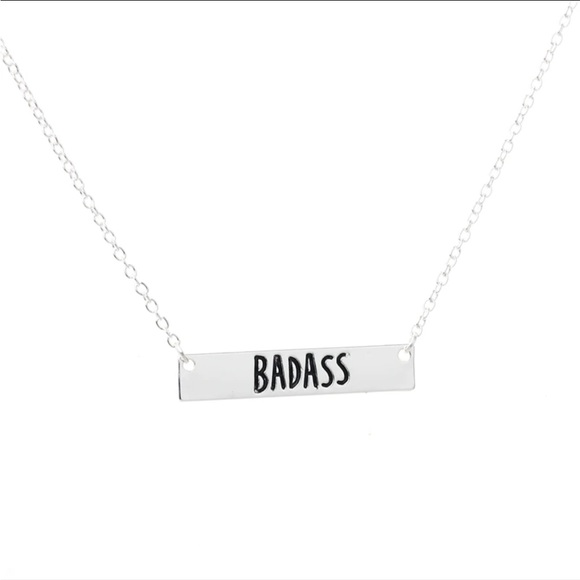 Skull & Arrow Shop Jewelry - Silver Badass Necklace